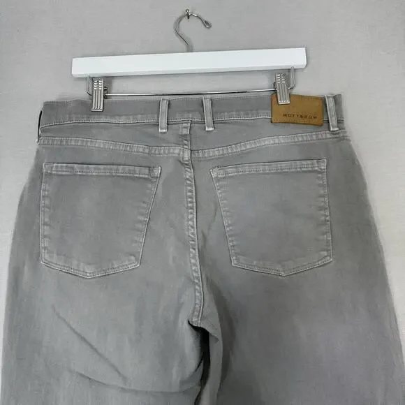 Mott & Bow Mercer Straight Leg Jeans Mens 35x30 Light Gray Stretch Twill Denim - Picture 5 of 12